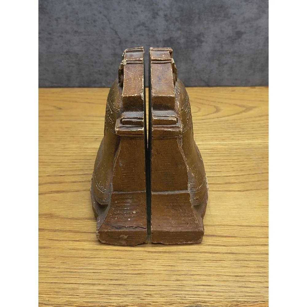 Pair (2) Of VINTAGE PROCLAIM LIBERTY BELL BOOKENDS PASS AND STOW ‎ 2.5# EACH
